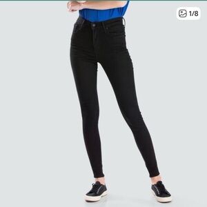Levi's Mile High Super Skinny Jeans Womens Size 24 x 30 New Moon Black